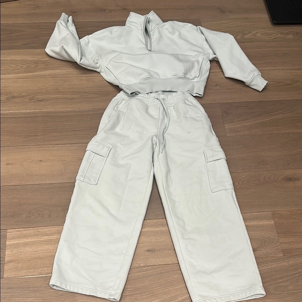 Athleta Light Glacier Blue Jogger Set